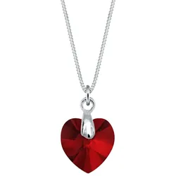 Elli Elli Halskette Herz Liebe Kristall 925 Silber Ketten   Damen 