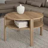 Forte Tobago Couchtisch 74,4 x 45,5 x 74,4 cm Beige/Braun