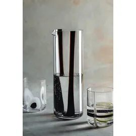 LEONARDO HOME BANDA NERA Krug • 1 Stück • Vielseitiger Krug • handgefertigtes Glas • ideal für Wasser und Saft • mit Ausgießer • stilvoller Tischkrug • modernes Design • Höhe 25 cm • schwarz • 055292