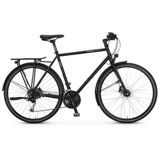 vsf fahrradmanufaktur Cityrad VSF T-100 Sport, Herren, 62 cm, Damen, 45 cm, ebony matt, 28 Zoll, 18 Gang, Kettenschaltung schwarz 45 cm