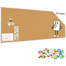 ALLboards Pinnwand 300 x 120 cm Braun