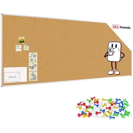 ALLboards Pinnwand 300 x 120 cm Braun