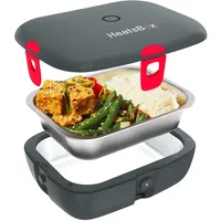 Faitron HeatsBox Style, Thermobehälter für Essen, Elektrische Lunchbox für Jung und Alt, Auslaufsichere Lunchbox mit Edelstahl-Innenschale und Transportdeckel, Warmhaltebox für Essen, 90 Watt