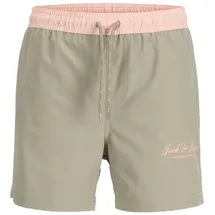 JACK & JONES Maui Archive Badeshorts grau 152