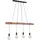 Selltec Pendelleuchte 4-flg. E27 60 cm rund schwarz/braun