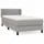 vidaXL Boxspringbett mit Matratze Hellgrau 100x200 cm Stoff1372011