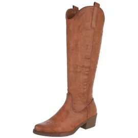 Ital-Design Westernstiefel Damen Camel 37