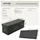 Tectake Sitzbank Faltbar Dunkelgrau 110 x 38 x 38 cm