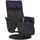 vidaXL Massagesessel mit Fußteil Kunstleder 56,7 x 105 x 86,9 cm Schwarz drehbar, verstellbare Rückenlehne, Vibrationsmassage