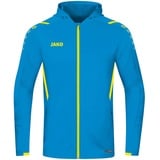 Trainingsjacke mit Kapuze blau/neongelb 4XL