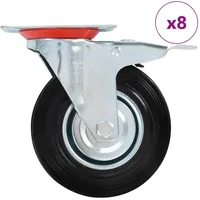 vidaXL 8 Stk. Lenkrollen 125 mm