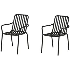 venture home Peking Gartenstuhl 2er Set 0 x 0 x 0 cm schwarz