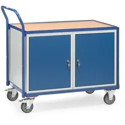 Tischwagen 2633, 1 Ebene, 1 Flügeltür, Tragkraft 300kg - blau