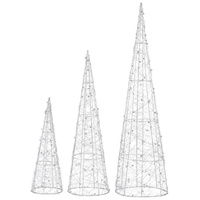 Star-Max LED Baum »Pyramide«, mit 90 warmweißen LEDs, silberfarben