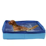 Hunde Schwimmbecken, 50x50cm Tragbar Faltbare Hundepool, Planschbecken, Hundeschwimmbad rutschfest PVC Dog Pool Planschbecken Hundebadewanne Für Garten Im Freien