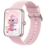 Alutoria Smartwatch Kinder, Kinder Telefonuhr Sport Fitness für Kinder, 1,83 Zoll HD-Touchscreen, Benachrichtigungen Nachrichten, Fitness-Tracker für Jungen, Mädchen und Teenager, Glänzendes rosa