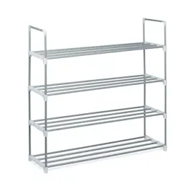 Relaxdays Schuhregal 90 x 93 x 31 cm silber