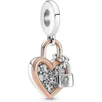 Pandora Herzschloss Doppelter Charm-Anhänger Silber 780087C01
