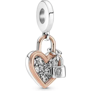 Pandora Herzschloss Doppelter Charm-Anhänger Silber 780087C01