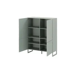 Möbel Kraft Highboard ¦ grün ¦ Maße (cm): B: 109,9 H: 140 T: 41.6