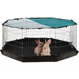 Relaxdays Freilaufgehege silber 60,0 cm