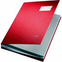 Leitz 57010025 Unterschriftsmappe 10 Fächer rot