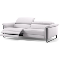 Sofanella 3-Sitzer Sofanella Dreisitzer Palma Echtleder Couch Relaxsofa in Weiß weiß