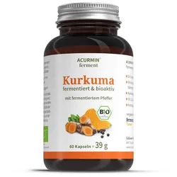 Bioaktive Kurkuma Kapseln – fermentiert & bio-zertifiziert – Acurmin ferment 60 Stück / 1 Monat