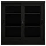 vidaXL Aktenschrank 90 x 40 x 90 cm schwarz