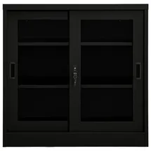 vidaXL Aktenschrank 90 x 40 x 90 cm schwarz