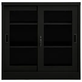 vidaXL Aktenschrank 90 x 40 x 90 cm schwarz