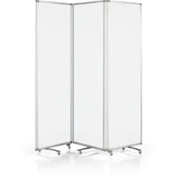Magnetoplan Raumteiler Sichtschutz mit Acryloberfläche - faltbar 3 Element (B)60x(H)180cm - T-Füße - Halbtransparent