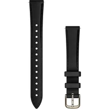 Garmin Lily 2 Armband 14 mm Leder Schwarz/Cremegold