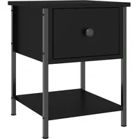 VidaXL Nachttisch Schwarz 34x35,5x45 cm Holzwerkstoff