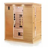 DEKO VERTRIEB BAYERN Infrarotkabine Luxus LED Infrarotsauna Dual-Therm Sauna Infrarotkabine Wärmekabine Vo