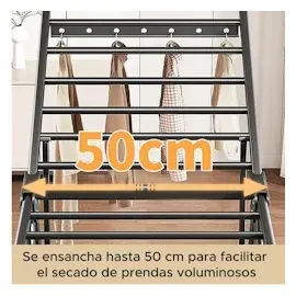 joybos Multifunktionaler Wäscheständer aus Aluminium, faltbar, Schwarz