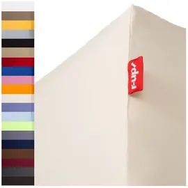 r-up Spannbettlaken Baumwolle 120 x 200 - 130 x 200 cm beige