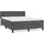 vidaXL Boxspringbett 140 x 200 cm Dunkelgrau