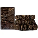 Slip Back to Basics Scrunchies - Silver Haargummis Braun