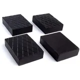 Kora Satz 4 Stück Gummiklotz/Gummiblock für Hebebühne Rangierheber Wagenheber Grubenheber 12 x 8 x 2cm