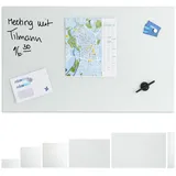 Relaxdays Glas-Magnetboard weiß