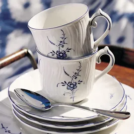 Villeroy & Boch Vieux Luxembourg Cappuccinotasse 0,24 l Weiß-Blau 6 St.
