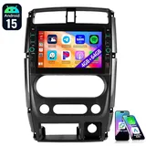 ESSGOO 8" Für Suzuki Jimny 2005-17 GPS Carplay Autoradio Android 15 NAVI WIFI Autoradio (RDS, 4+64GB(optional), Digitalradio (DAB), FM, Apple Carplay Android Auto GPS Navi WIFI BT EQ mit USB- und Type-C) schwarz