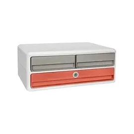 CEP Schubladenbox TERRA NOVA sand, terracotta 1090212391, DIN A4 quer mit 3 Schubladen, 1 St.