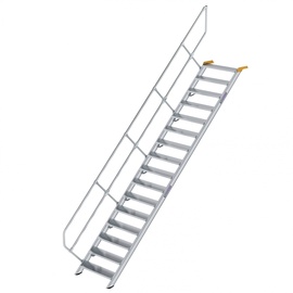Günzburger Treppe 45° inkl. einen Handlauf, 800mm Stufenbreite, 16 Stufen