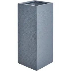 Blumentopf grau quadratisch 26 x 26 x 60 cm DION