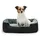 LIONTO Hundebett, mit Wendekissen grau/ schwarz M