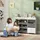 aiyaplay Kinderregal mit 11 Stoffboxen 105 x 30 x 80 cm MDF lackiert weiß