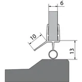Polysan Polysan-Türdichtung unten, Glas 6mm, 1000mm