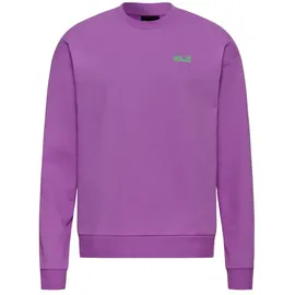 Jack Wolfskin Celebrate The Paw Crewneck Sweatshirt - Paw Foxglove - L